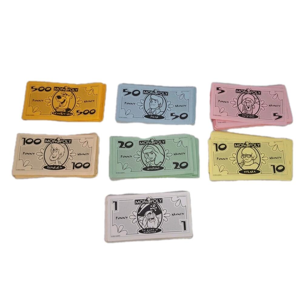 Scooby-Doo Monopoly Collector's Edition Replacement Funny Money Play Cash Lot